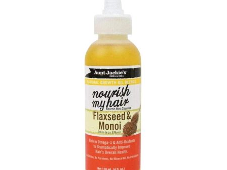 Aunt Jackie s Nourish My Hair Flaxseed & Monoi Oil 118ml Online now